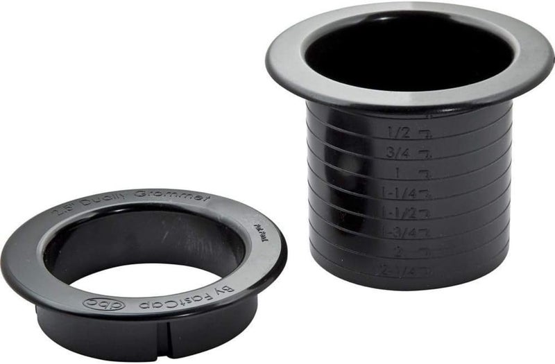 FastCap Dually Double-Sided Plastic Grommet - Black, 2.5 Inches - Image 1